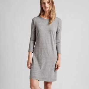 Current Elliott Tee Dress in Heather Gray size Small/Medium 3/4 Sleeve